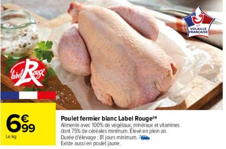 Poulet Fermier Blanc Label Rouge