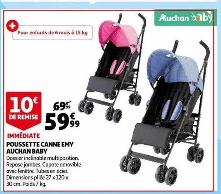 poussette canne emy auchan baby