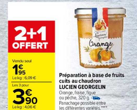 préparation à base de fruits cuits au chaudron lucien georgelin