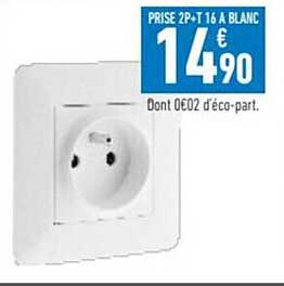 prise 2p+t a blanc