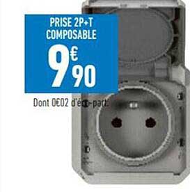 prise 2p+t composable