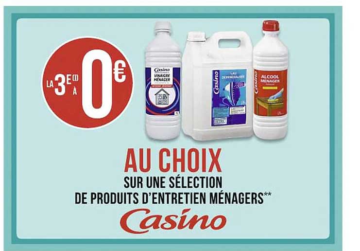 produits d'entretien ménagers casino