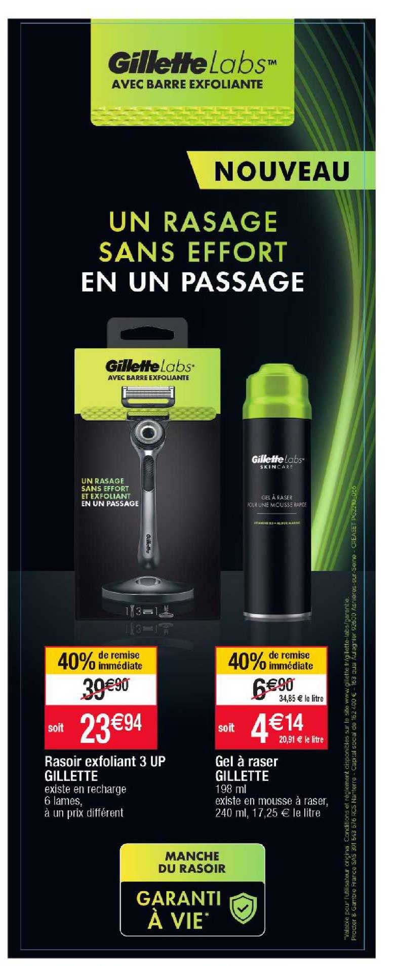 rasoir exfoliant 3 up gillette, gel à raser gillette