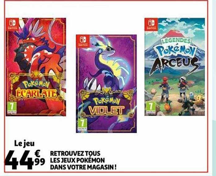 retrouvez tous les jeux pokémon dans votre magasin!