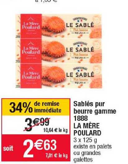 Sablés Pur Beurre Gamme 1888 La Mère Poulard