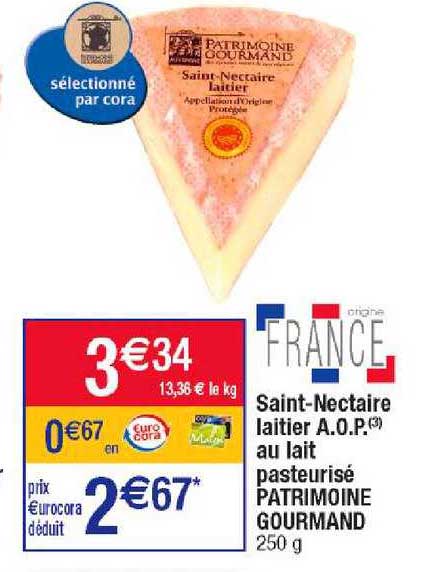 saint-nectaire laitier a.o.p. au lait pasteurisé patrimoine gourmand