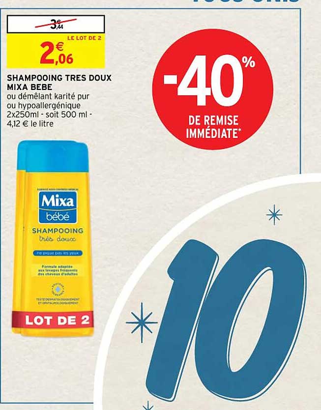 shampooing très doux mixa bébé