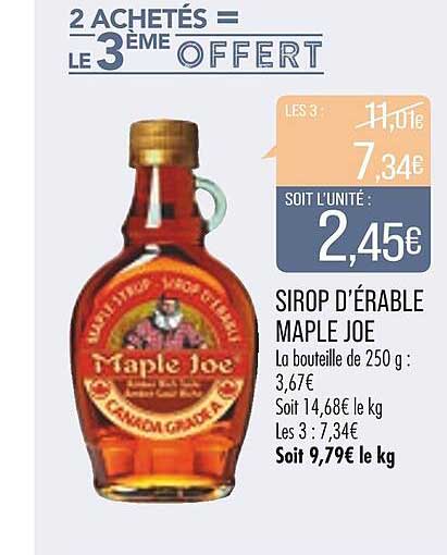 sirop d'érable maple joe