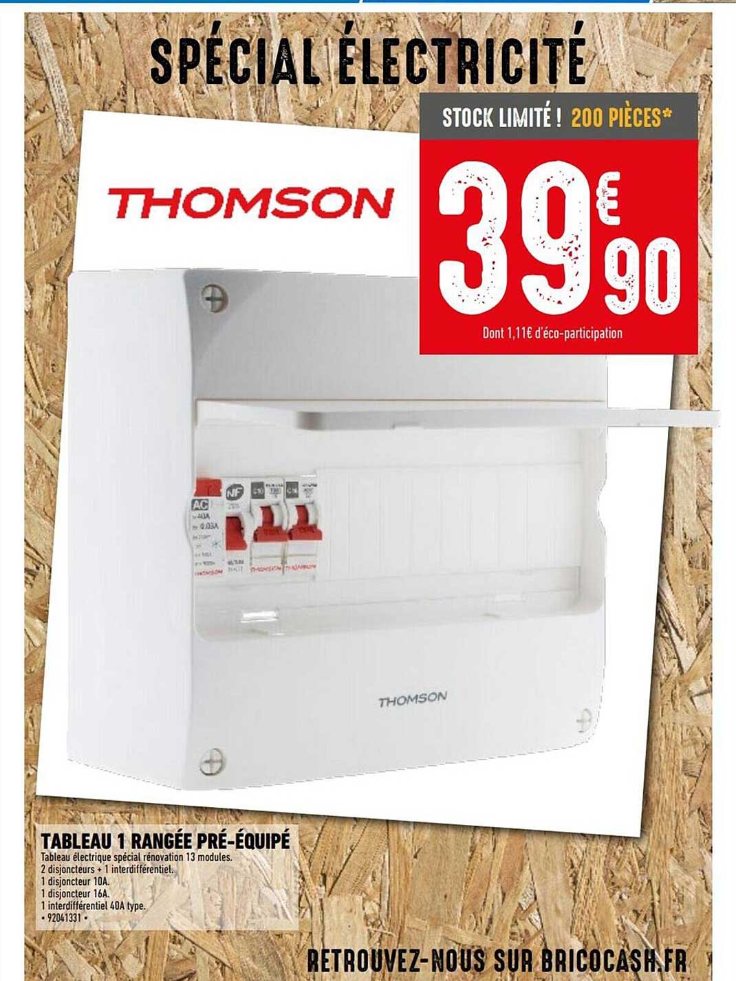 tableau 1 rangée pré-équipé