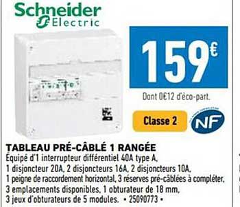 tableau pré-câblé 1 rangée