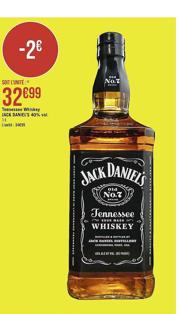 tennessee whiskey jack daniel's 40% vol.