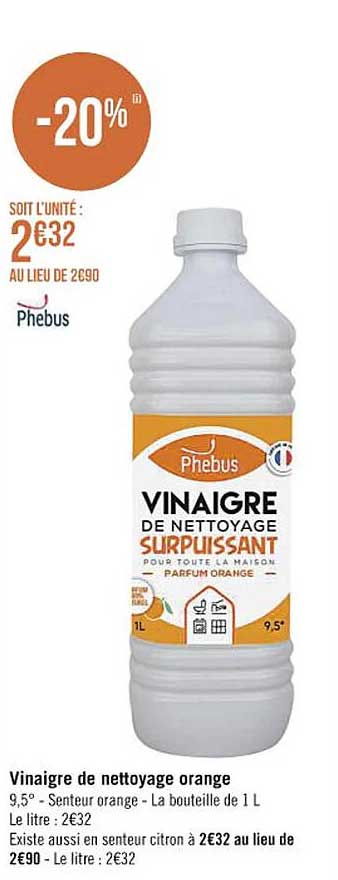 Vinaigre De Nettoyage Orange Phébus