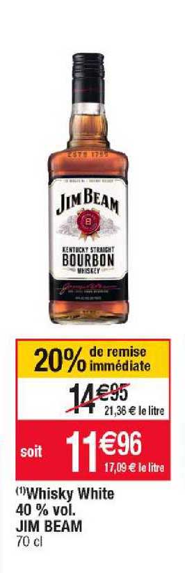 whisky white 40% vol. jim beam