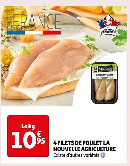4 filets de poulet la nouvelle agriculture