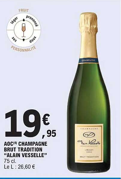 aoc champagne brut tradition "alain vesselle"