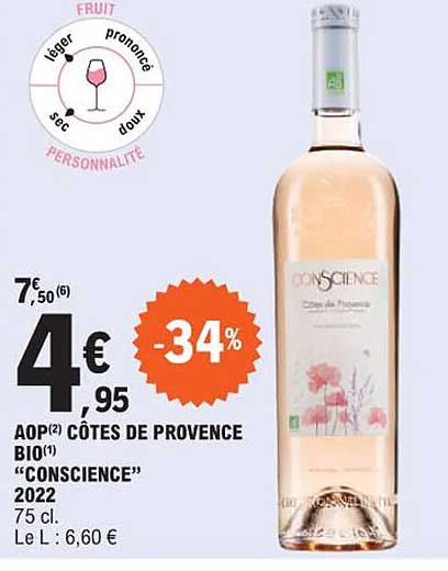 aop côtes de provence bio "conscience" 2022