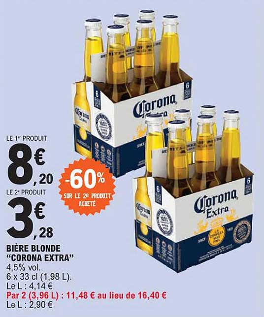 Bière Blonde "corona Extra"