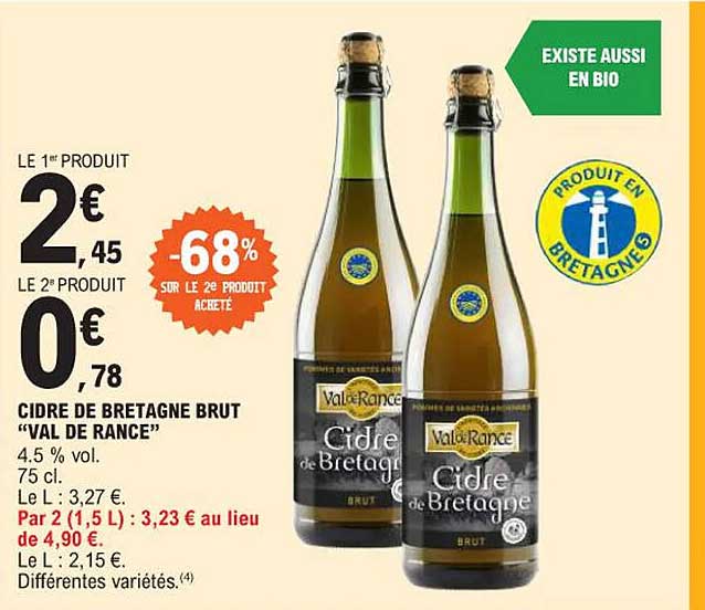 cidre de bretagne brut "val de rance"