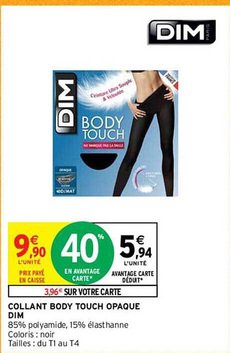 collant body touch opaque dim
