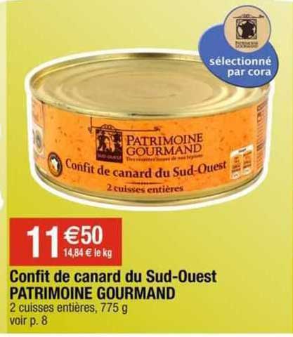 confit de canard du sud-ouest patrimoine gourmand