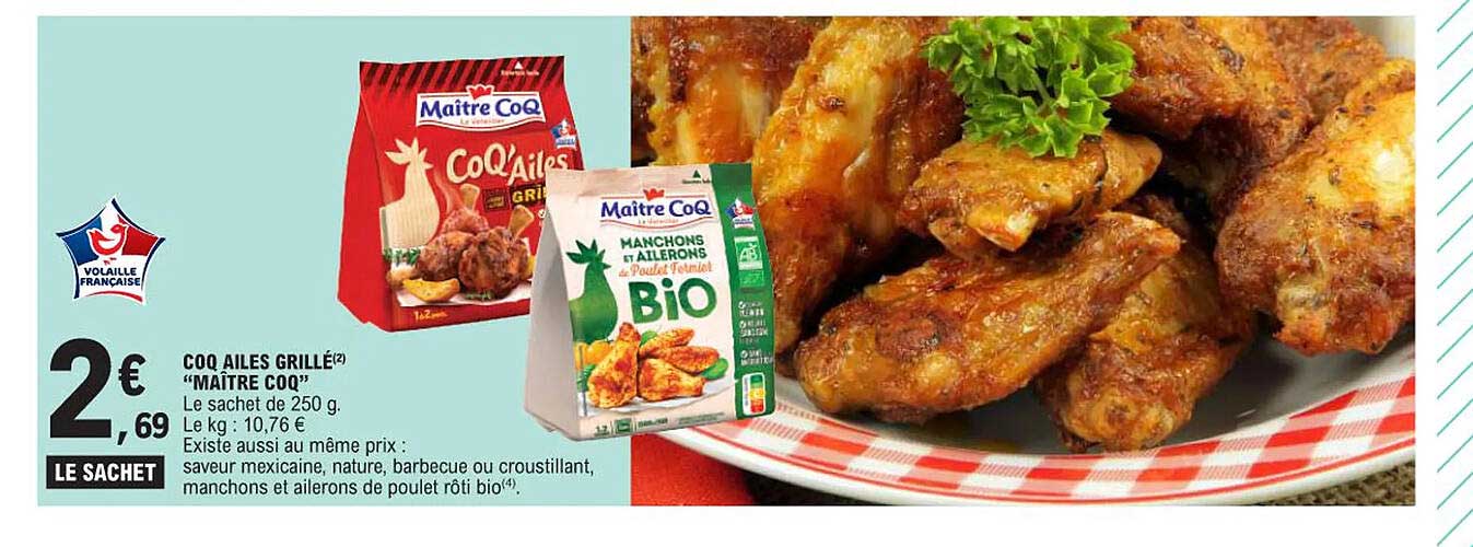 coq ailes grillé "maître coq"