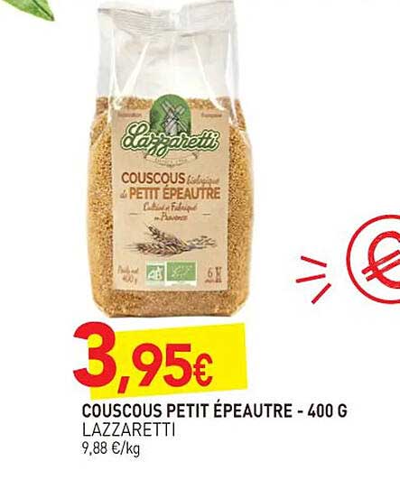Couscous Petit épeautre Lazzaretti - 400 G