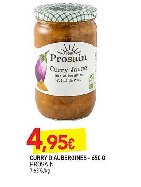 curry d'aubergines prosain - 650 g