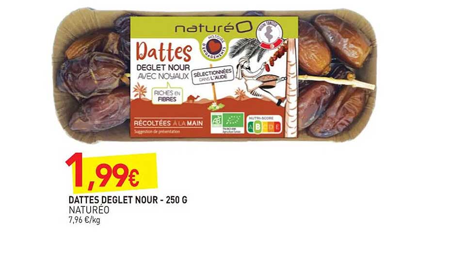 Dattes Deglet Nour Naturéo - 250 G
