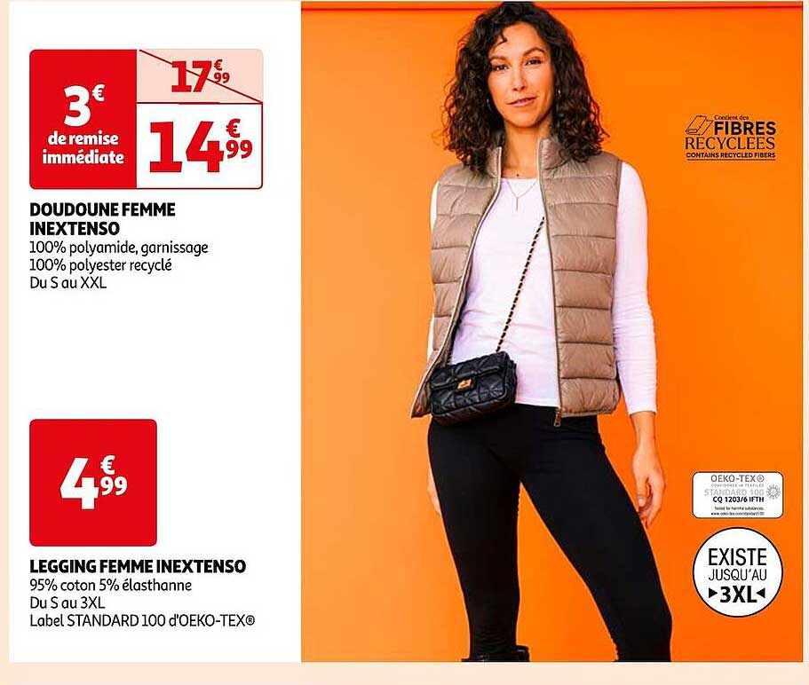 Doudoune Femme Inextenso, Legging Femme Inextenso