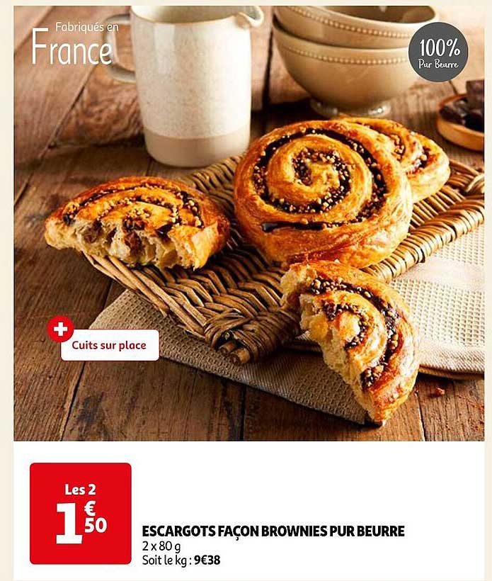escargots façon brownies pur beurre