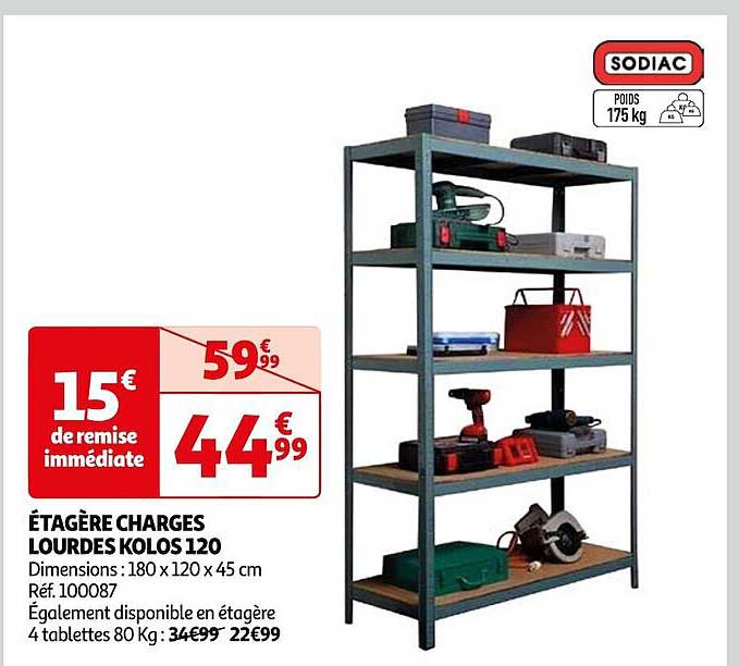 étagère charges lourdes kolos 120 sodiac