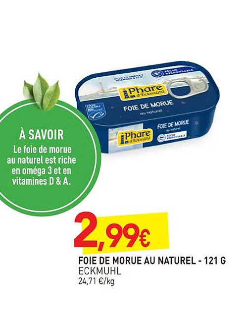 Foie De Morue Au Naturel Eckmuhl - 121 G