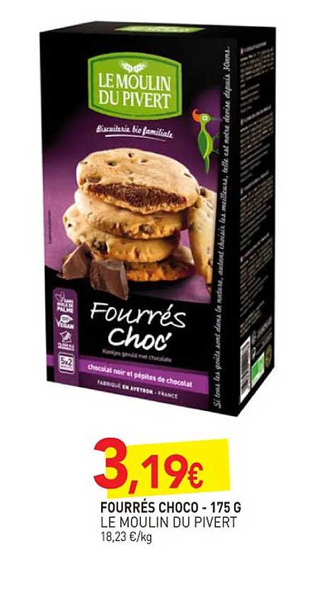 fourrés choco le moulin du pivert - 175 g