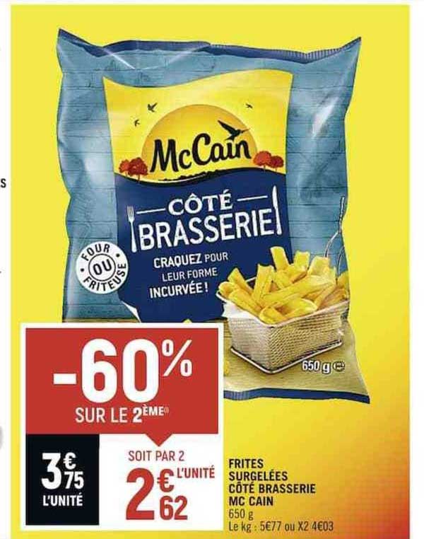 frites surgelées côté brasserie mc cain