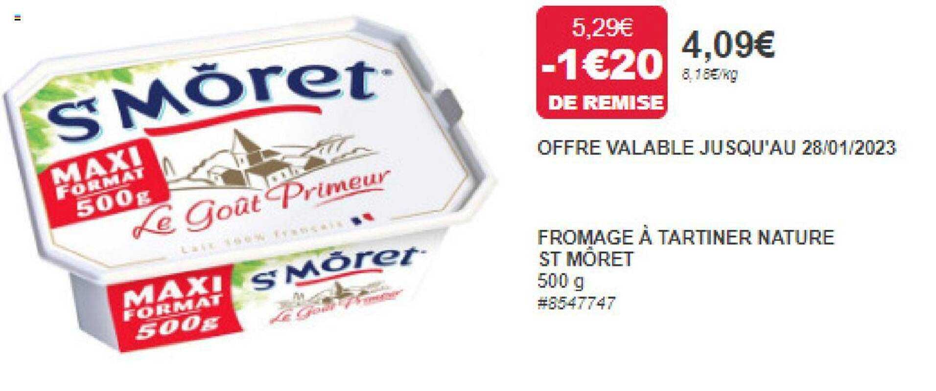 fromage à tartiner nature st môret