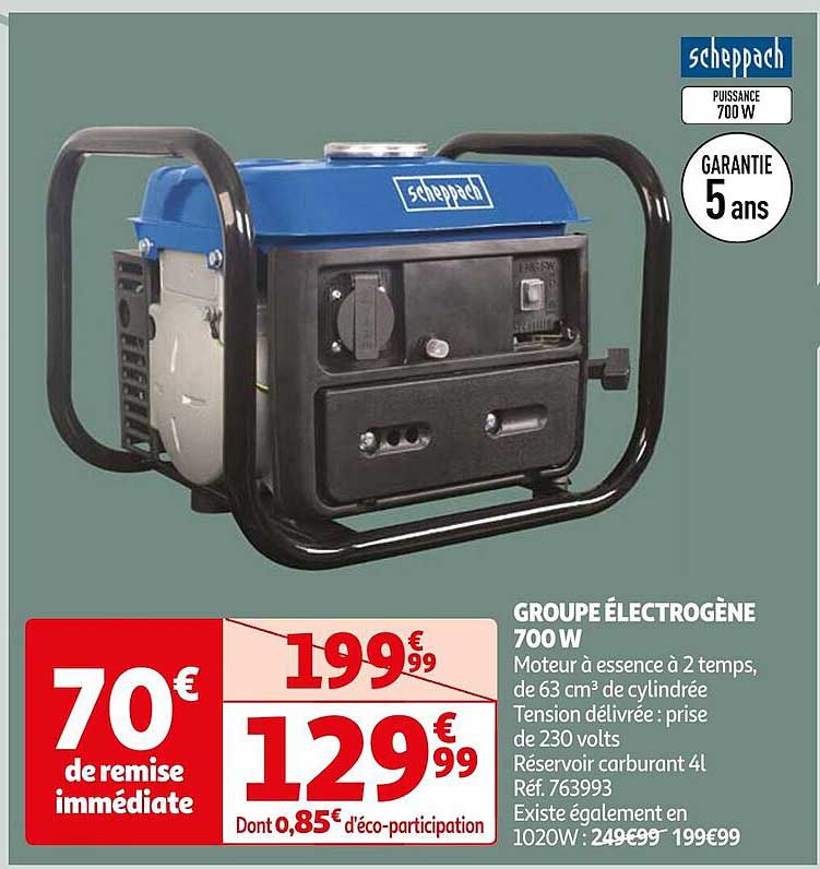 groupe électrogène 700 w scheppach