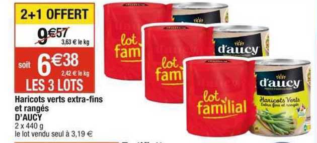 haricots verts extra-fins et rangés d'aucy