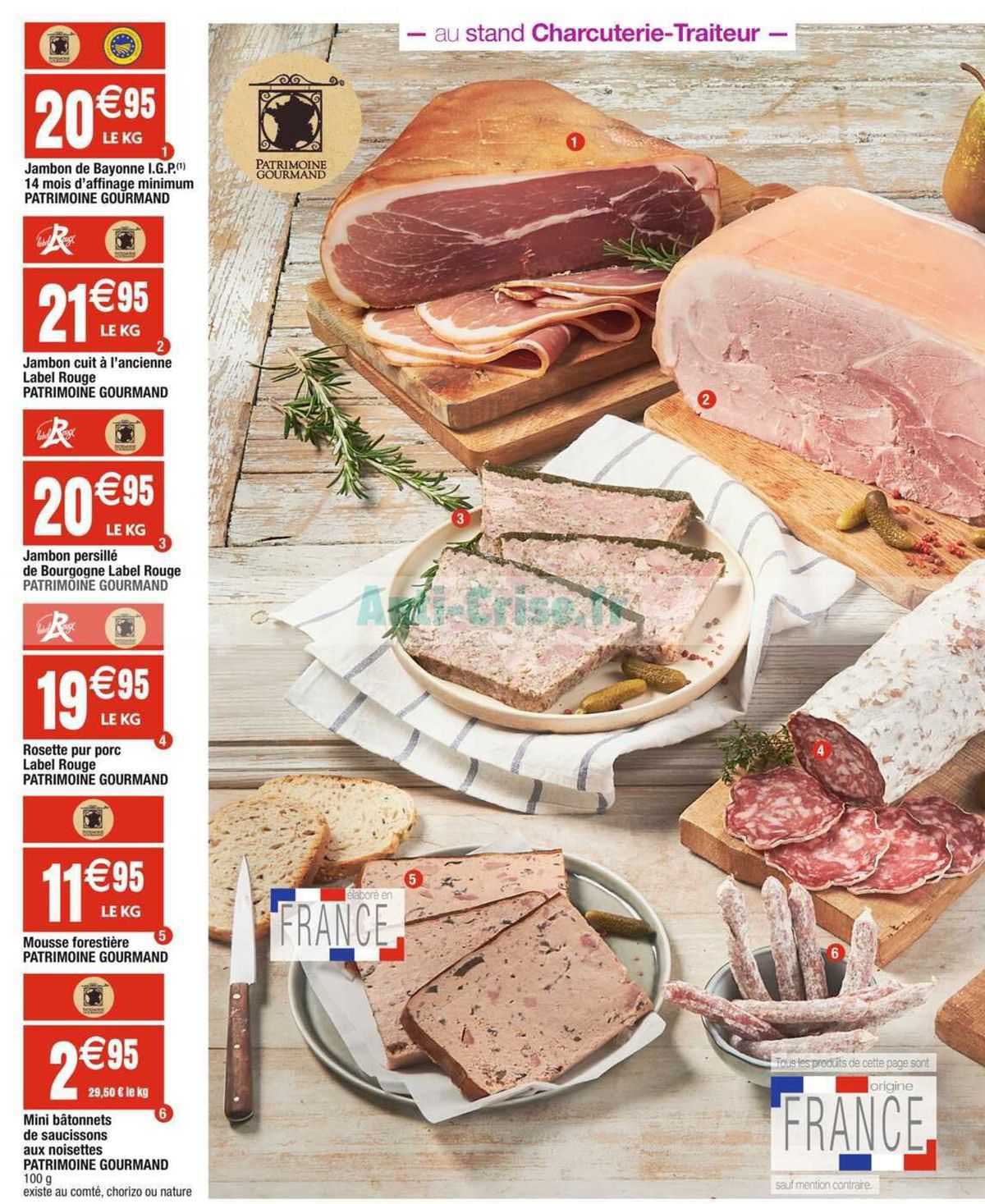 jambon de bayonne i.g.p. 14 mois d'affinage minimum patrimoine gourmand, jambon persillé de bourgogne label rouge, rosette pur porc label rouge, mousse forestière, mini bâtonnets de saucissons