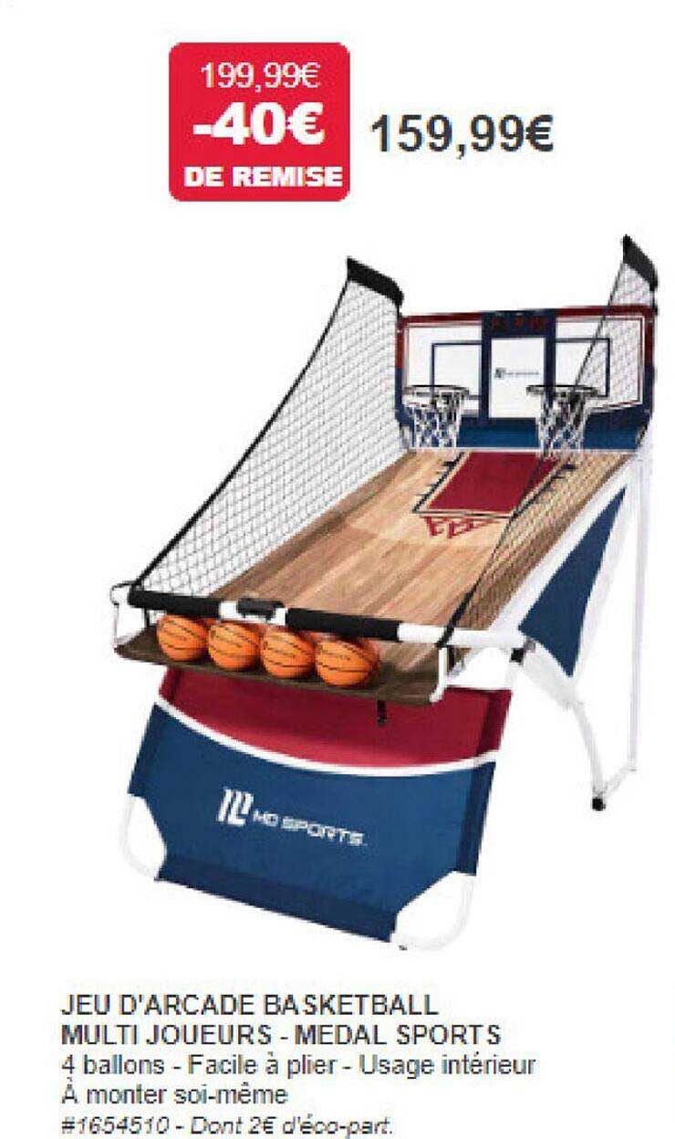 jeu d'arcade basket ball multi joueurs - medal sports