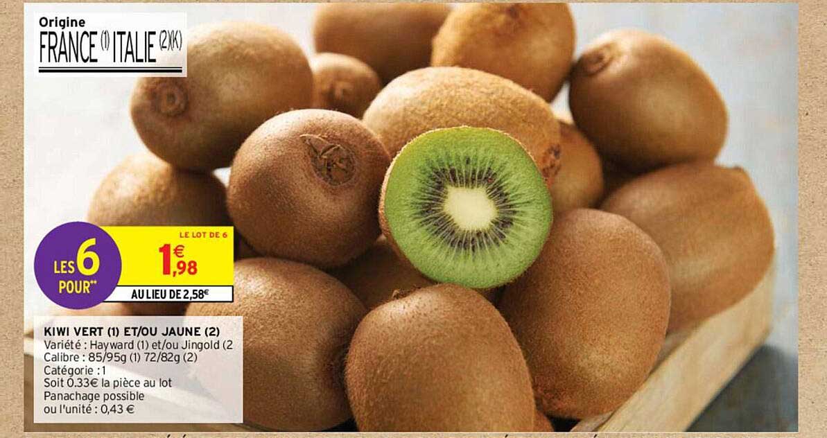 kiwi vert et/ou jaune