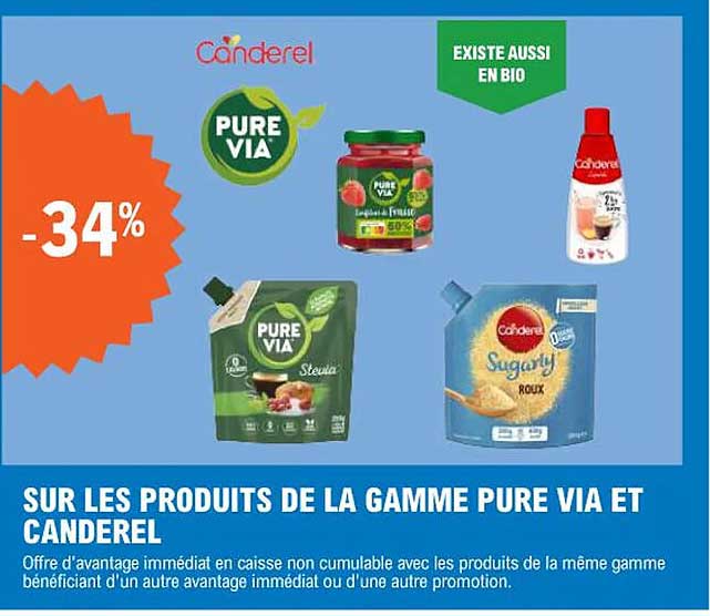 la gamme pure via et canderel