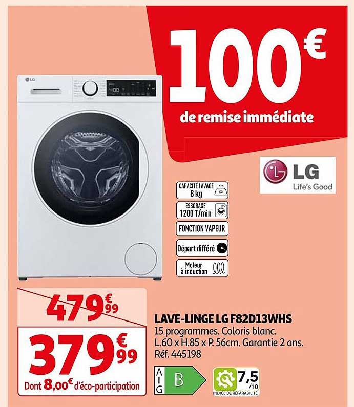 lave-linge lg f82d13whs