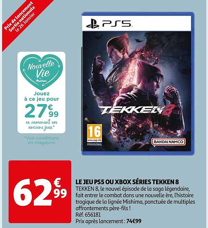 le jeu ps5 ou xbox séries tekken 8