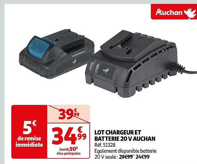 Lot Chargeur Et Batterie 20 V Auchan