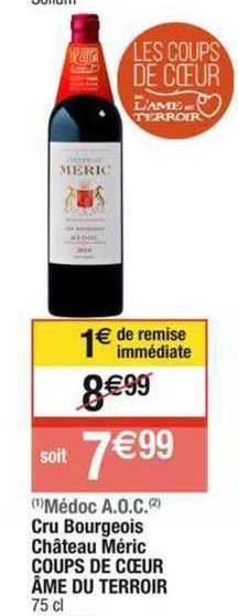 médoc a.o.c. cru bourgeois château méric coups de cœur âme du terroir