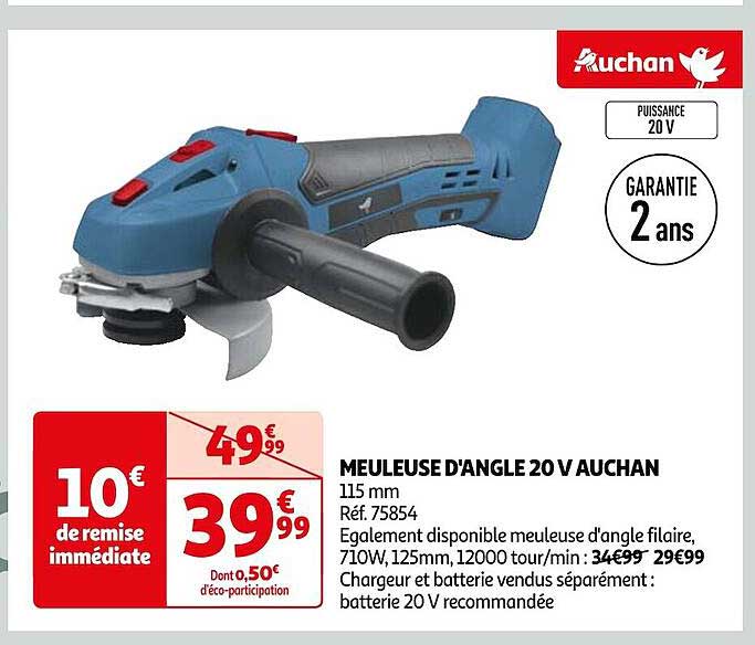 Meuleuse D'angle 20 V Auchan