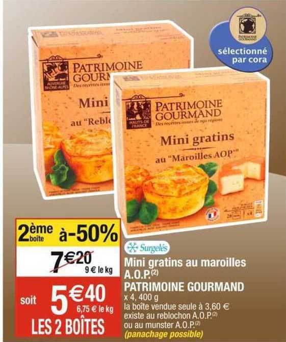 mini gratins au maroilles a.o.p. patrimoine gourmand