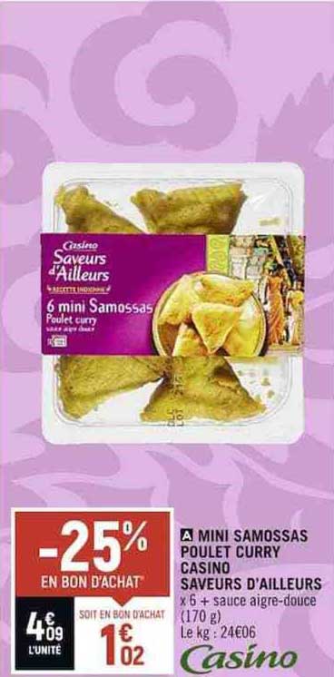 mini samossas poulet curry casino saveurs d'ailleurs