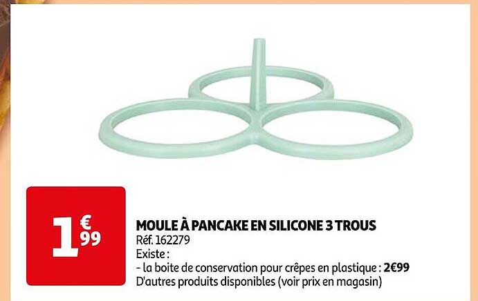 moule à pancake en silicone 3 trous