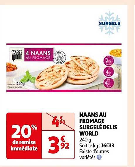 Naans Au Fromage Surgelé Delis World